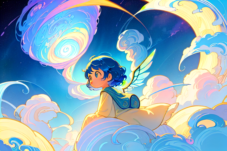 Maya looking at the sky